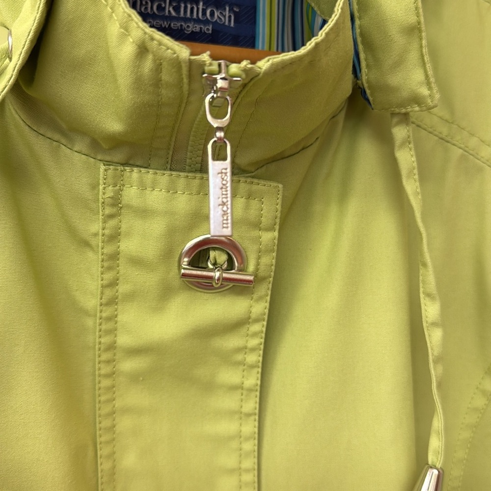 Mackintosh New England Cotton-blend Poplin Jacket | size 1X | Bright Green | EUC - Picture 6 of 14